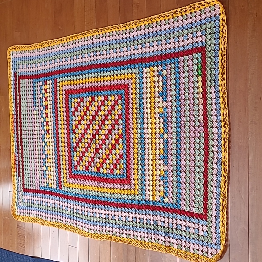 Homemade handmade crochet table cover or sofa cover or decorate 45"×64"